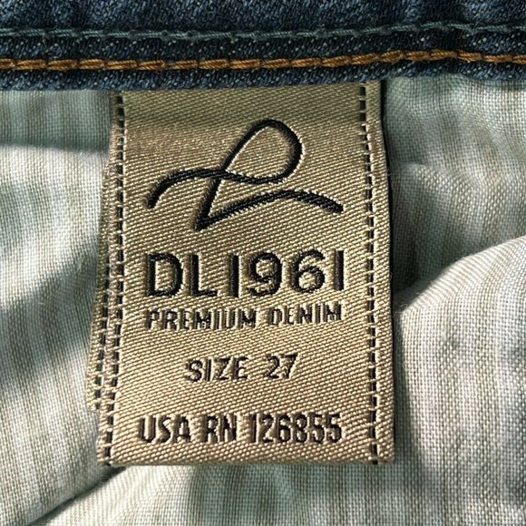 DL1961 Women's Straight Leg Jeans - Dark Blue - Picture 8 of 12